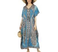 Tengru Kaftano da donna a tunica, kimono, maxi, Dashiki, africano, caftano taglie forti, per tutte le occasioni, Tg-agl-tl, taglia unica