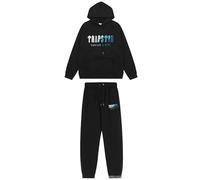 TENGSHID Tuta uomo e tuta donna da ricamo, tuta casual a due pezzi per la stagione autunnale e invernale, adatta a tutti i giorni, al lavoro e allo sport. (black-C,S)