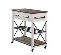 Tengtengshangpu Carrello da Cucina a 3 Ripiani con Ruote - Mobile Utility con Piano in Legno e Cassetto Versatile Isola da Cucina su Ruote Carrello Idealer Riporre e Servirer L'Organizzazidella Sala d