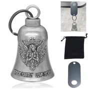 TENGWA Campanello Guardiano Accessori Moto Angelo 5 * 3cm Portachiavi Auto Portafortuna Keychain Buona Fortuna Accessori per Il Ciclismo per Motociclisti e Ciclisti