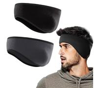 TENGWA Fascia Capelli Invernale 2 Pezzi Headband Sport Antivento Circonferenza della testa 52 cm e Caldi Fascia Paraorecchie Fascia Adatti per Corsa Escursionismo Ciclismo