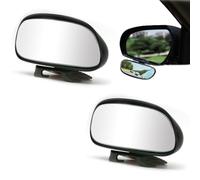 TENGWA Specchietto Retrovisore Auto 2 Pezzi Specchio Angolare Morto Specchio Retrovisore Auto Girevole a 360°Regolabile ad Alta Definizione Grandangolo Autoadesivo per Autos Camion e SUV