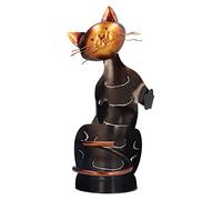 TengXiCLP Portabottiglie a Forma di Gatto, Scaffale per Sculture in Metallo per Decorazioni per la Casa, Figurina di Animali Unica con Robusta Costruzione in Ferro Battuto, Ornamento