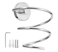 TengXiCLP Supporto per asciugacapelli a parete, staffa per ventilatore da parrucchiere, appendiabiti per scaffale da bagno in acciaio inossidabile, installazione nascosta per bagni piccoli,