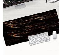 TengYuer Grande Tappetino Mouse da Gioco - XXXL Oversize Mousepad - 1200x600mm - Base Gomma Naturale Antiscivolo - per PC Laptop Mouse e Tastiera - Marmo D'Oro Nero