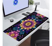 TengYuer Tappetino per Mouse da Gioco Grande 800x300x3 mm Tappetino Mouse XXL Mandala con Base in Gomma Antiscivolo Mousepad Gaming Migliora la Precisione e la Velocità Adatto per giochi e ufficio