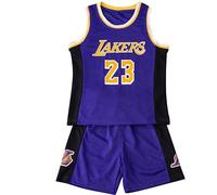 TenhCreek Completo Basket Bambino -2Pezzi Completo Basket Ragazzo Kit, Divisa Completino Basketball Bambino, Senza Maniche Maglia Baskets Ragazzino - Maglietta e Pantaloncini da Baskets 4-14 Anni