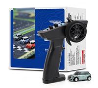TENIREALX TURBO RACING 1:76 RC Drift Car, 3CH RWD Auto da corsa elettrica Mini Full Proporzionale RTR 2.4 GHz Veicolo telecomandato con fari per hobbisti e adulti