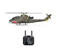 TENIREALX YU XIANG F112S AH-1 Cobra GPS Scala 1:40 RC elicottero 9CH Flybarless Dual-Blade Modello di aereo militare con doppio motore brushless, LiDAR intelligente Flight Altitude Hold RTF