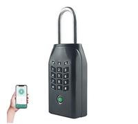 TenixLox Smart Key Lock Box con app e impronte digitali, scatola di sicurezza da appendere per chiavi da esterno (Grigio)