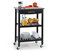 KLARSTEIN Carrello Cucina, Mobiletto Cucina, Carrello Cucina Salvaspazio, Carrello Portavivande, Mobile Cucina Salvaspazio, Carrello Cucina con Ruote e Cassetti, Carrellino Porta Microonde e Frutta