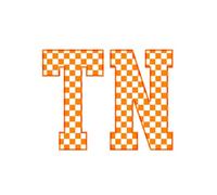 Tennessee Checkered TN: Composition Notebook White and Orange Checkered TN Letters on Black - College Ruled, 100 Pages, 8.5x11 inches