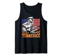 Tennessee Cowgirl Nashville Country Music Fan Guitar US Flag Canotta