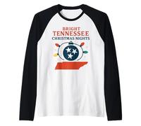 Tennessee - Decorazione Natalizia a Forma di Camicia, con luci Natalizie Maglia con Maniche Raglan