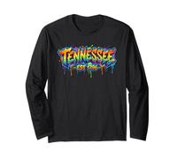 Tennessee EST 1796 - Graffiti Style TN State Pride Urban Maglia a Manica