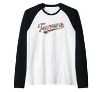 Tennessee Patchwork Script Southern Pride Women's Maglia con Maniche Raglan