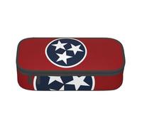 Tennessee State Flag - Astuccio grande capiente per cancelleria, con cerniera, per ragazzi, ragazze, studenti, scuola, Nero , Taglia unica, Valigia