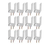 TENNIEX 12 basi per pali regolabili, 9,2 x 9 x 15 cm, in acciaio inossidabile, a forma di U, staffe di ancoraggio per ringhiere di ponte, pali per patio, recinzione