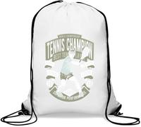 Tennis Champion Best Tennis Player Superior Performance Gym Sack Casual Drawstring Bag Bianco