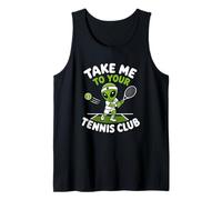 Tennis Club Giocatore Alien UFO Abduction Astronave Canotta