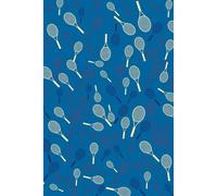 Tennis Composition Notebook: 6x9" | 120 Lined Pages | Daily Journal & Notes | Tennis Rackets on Cobalt Blue Background | No Text Cover
