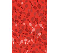 Tennis Composition Notebook: 6x9" | 120 Lined Pages | Daily Journal & Notes | Tennis Rackets on Crimson Red Background | No Text Cover