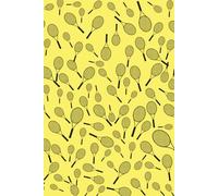 Tennis Composition Notebook: 6x9" | 120 Lined Pages | Daily Journal & Notes | Tennis Rackets on Lemon Yellow Background | No Text Cover