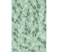 Tennis Composition Notebook: 6x9" | 120 Lined Pages | Daily Journal & Notes | Tennis Rackets on Mint Green Background | No Text Cover