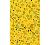 Tennis Composition Notebook: 6x9" | 120 Lined Pages | Daily Journal & Notes | Tennis Rackets on Sunshine Yellow Background | No Text Cover