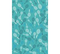 Tennis Composition Notebook: 6x9" | 120 Lined Pages | Tennis Rackets on Teal Blue Background | No Text Cover