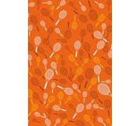 Tennis Composition Notebook: 6x9" | 120 Pages | Daily Journal Notebook | Tennis Rackets on Orange Background | 'No Text' Cover: Tennis Notebook