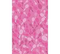 Tennis Composition Notebook: 6x9" | 120 Pages | Daily Journal Notebook | Tennis Rackets on Pink Background | 'No Text' Cover: Tennis Notebook