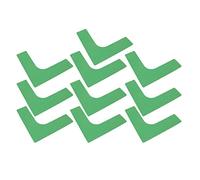 Tennis Court Line Confine Marker, 10 PC Badminton Court Aereo Landmark Resistente PVC Resistente PVC Alta visibilità per Il Calcio (Green)