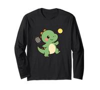 Tennis Dino Serve. Carino Kawaii Dino, Sport Maglia a Manica