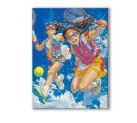 Tennis Dipingi con i Numeri Adulti Ragazza Paint by Numbers, Colorare con i Numeri Adulti con Telaio, Kit di Pittura Acrilica Fai da Te per Principianti Facile su Tela, Decora la Casa 60x90cm 0R-735