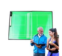 Tennis Dry Erase Board, Coaches Strategy Clipboard, 30x25cm Foldable Marker Board for Tennis, Aluminum Lightweight Writing, Sports Coaching Tool with Grid Lines, Accessories for Planning Use