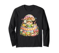 Tennis Easter Bunny Egg Hatched | Sorpresa di Primavera Carina Maglia a Manica