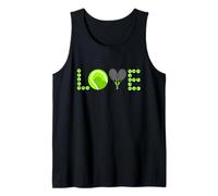 Tennis Graphic da Racchetta da Tennis e Pallina da Tennis Amore Canotta