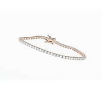 Tennis in argento 925 ramato mm 2,5 lunghezza 19 cm bianco