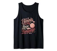 Tennis Is My Love Language Simpatico Giocatore di Tennis Grafica Fan Canotta