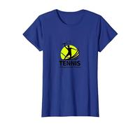 Tennis: L'Eleganza della Potenza - Arte Sportiva Italiana Maglietta, Donna, Blu Reale, XXL