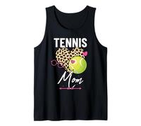 Tennis Mom, Simpatico Design a Forma di Cuore Leopardato, Amante della Giornata di Gioco Canotta