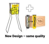 Tennis-Point 18 tubi da 4 Premium In aggiunta cesto per palline