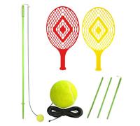 Tennis Practice Rebounder, Portable Solo Tennis Trainer, Swing Feedback Tool, Lightweight Frame, Elastic Cord, Sturdy Bounce Base, Match Drill Support, Court Training Use, 1.61m