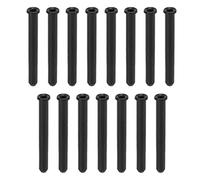Tennis Racket Wire Protection Tube Set, Nylon String Grommets Replacement Tools for Racquet Stringing, 15pcs Black Durable Eyelets for Tennis Rackets (4,0 * 35 mm)