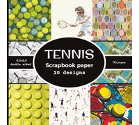 Tennis Scrapbook paper: 20 Double Sided Decorative Craft Paper | for Collage, Card Making, Origami, scrapbooking, & More | Color | 8.5 x 8.5