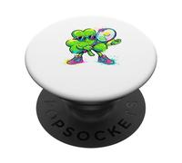 Tennis Shamrock Player Saint Patricks Day PopSockets PopGrip Adesivo