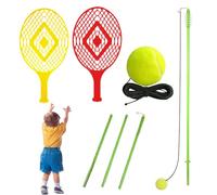 Tennis Trainer, Portable Solo Practice Set, Swing Feedback Tool, Non-Slip Base with Elastic Cord, Lightweight Design for Court Training, Match Prep, Players Athletes, and Beginners, 1.61m Iron