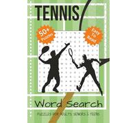 Tennis Word Search Puzzle Book: Word Searches with Easy to Read Print about Tennis, Tennis Equiment, Tennis Tournaments and More | 6x9 inches, 110 ... Gift for Vacations, Holidays and Free Times