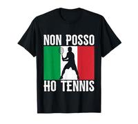 Tennista Divertente Non Posso Ho Tennis Bandiera Italiana Maglietta